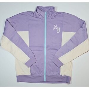Spirit Jersey Unisex Lightweight Full-Zip Purple Leisure Club Jacket Size Small